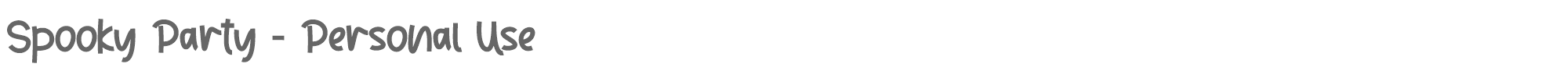 Sample characters Spooky Party Font